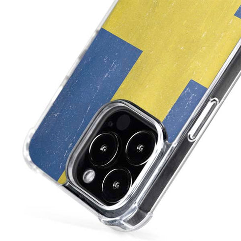 Sweden Flag Distressed iPhone 14 Pro Max MagSafe Case